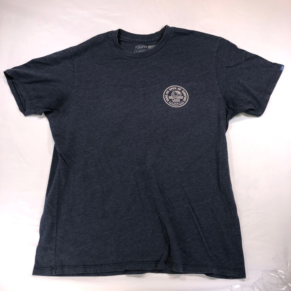 Vans US Open of Surfing 2016 Huntington Beach Graphic Tee Mens XL Navy Heather